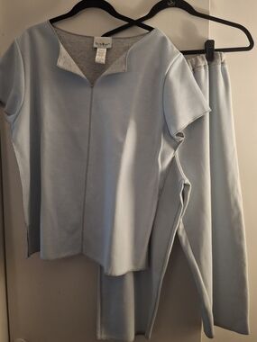 Sun Bay Leisure Women's Light Blue And Gray Two-Piece Lounge Set